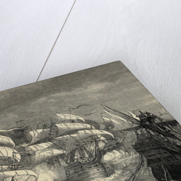 Sir Francis Drake Attacking Spanish Treasure Ship by Anonymous