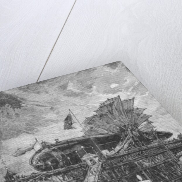 Gangplank to Fanciful Moon-Bound Ship by Anonymous