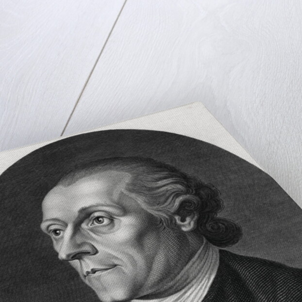Oval Portrait of John Protestant Caspar Lavater by Anonymous