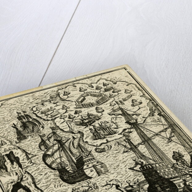 Illustration of Columbus at Isla Margarita by Anonymous