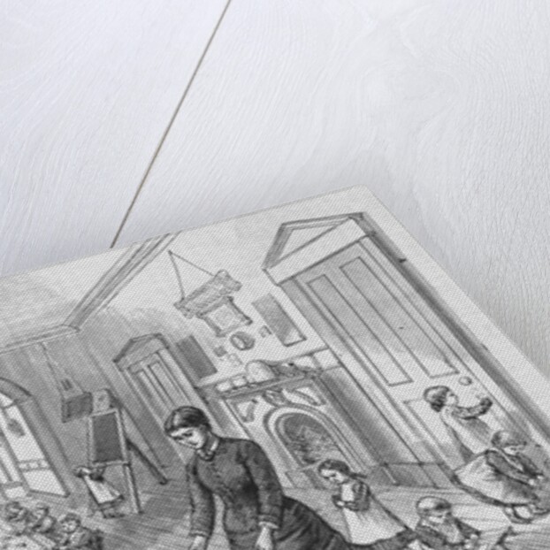 19th-Century Illustration Depicting a Kindergarten Class by Anonymous
