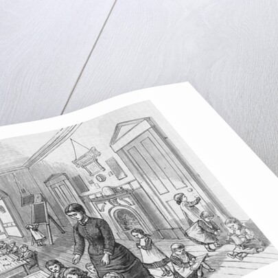 19th-Century Illustration Depicting a Kindergarten Class by Anonymous