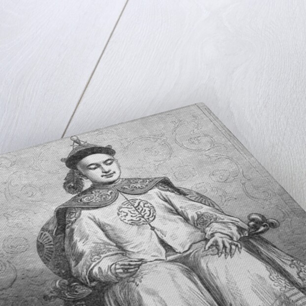 Drawing of Chinese Emperor Tsaichun or Tungchih by Anonymous