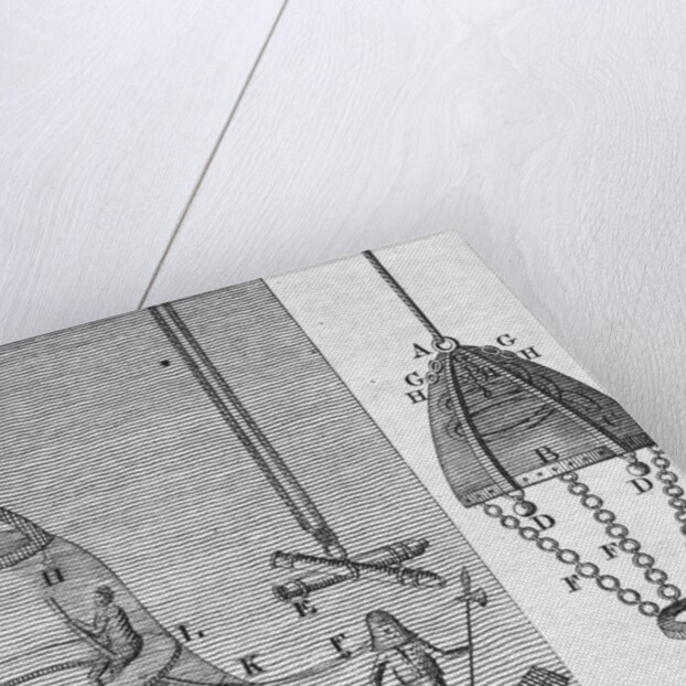 Illustration of Triewald's Diving Bell by Anonymous