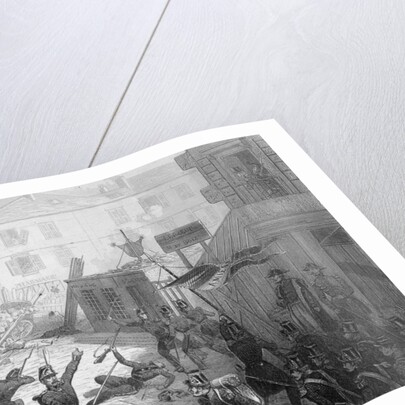 Drawing of French Revolution in City by Anonymous