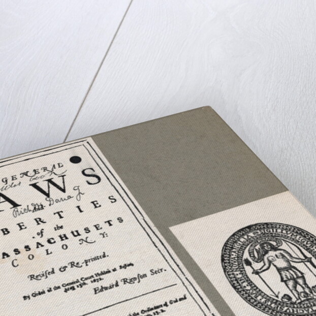 The General Laws and Liberties of the Massachusetts Colony by Anonymous