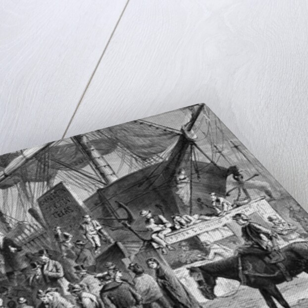 Illustration of a Preacher at the New York Docks by Anonymous