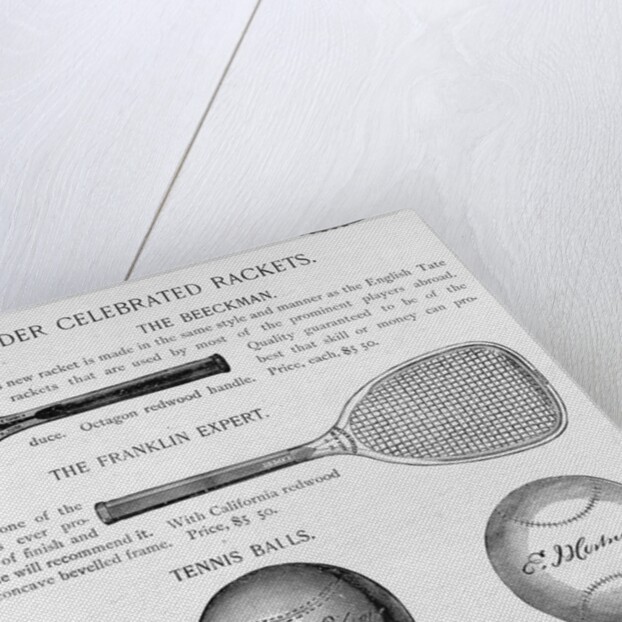 Tennis rackets and balls. by Anonymous