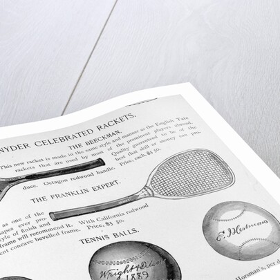 Tennis rackets and balls. by Anonymous