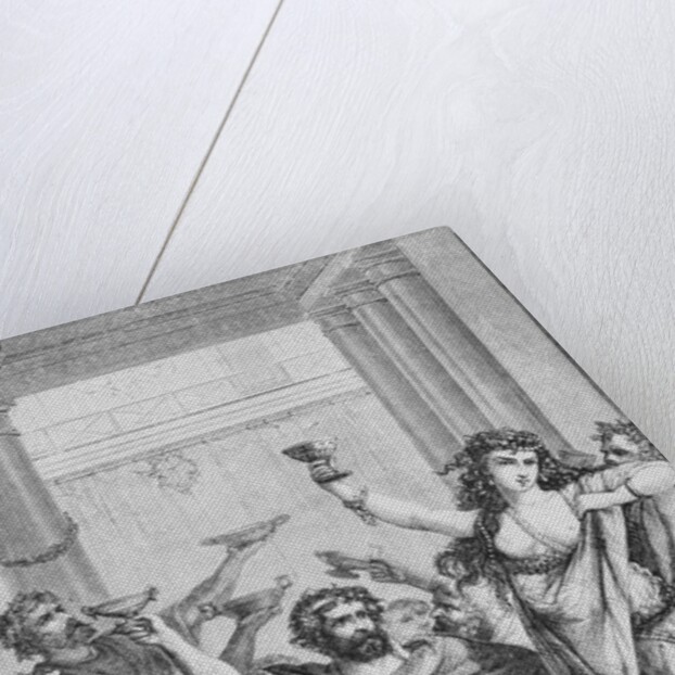 Engraving of Hannibal and His Men Celebrating in Capua by Anonymous