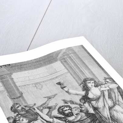 Engraving of Hannibal and His Men Celebrating in Capua by Anonymous