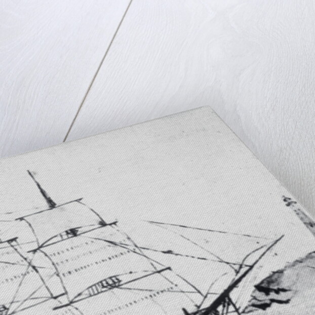 Drawing of Herman Melville's Acushnet by Anonymous