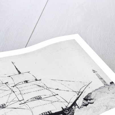 Drawing of Herman Melville's Acushnet by Anonymous
