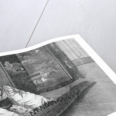 Engraving of Koto Player by Anonymous