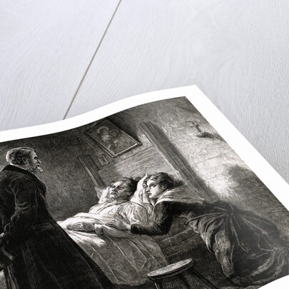 Men Visiting Sick Woman by Anonymous