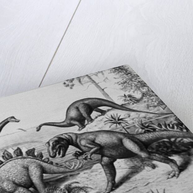 Painting of Dinosaurs by Ernest Untermann