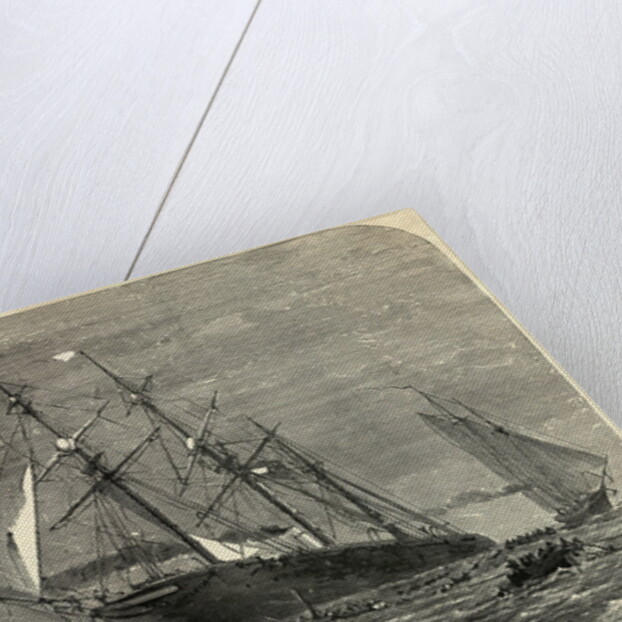 Sailors Abandoning Ship in Life Boats by Anonymous