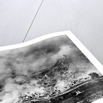 Allied Bombing on German Controled Town by Anonymous