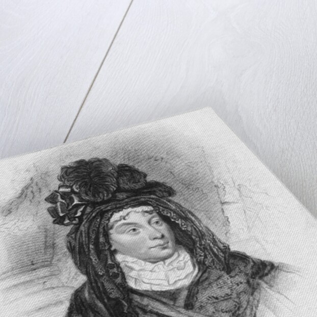 Queen Charlotte Sophia Wearing Elaborate Headdress by Anonymous