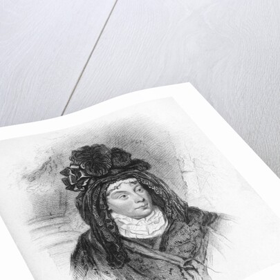 Queen Charlotte Sophia Wearing Elaborate Headdress by Anonymous