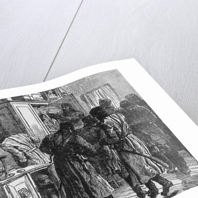 Print of Police Searching a Printing Press by Anonymous