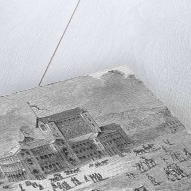 Engraving of the Festspielhaus in Bayreuth, Germany by Anonymous