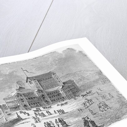 Engraving of the Festspielhaus in Bayreuth, Germany by Anonymous