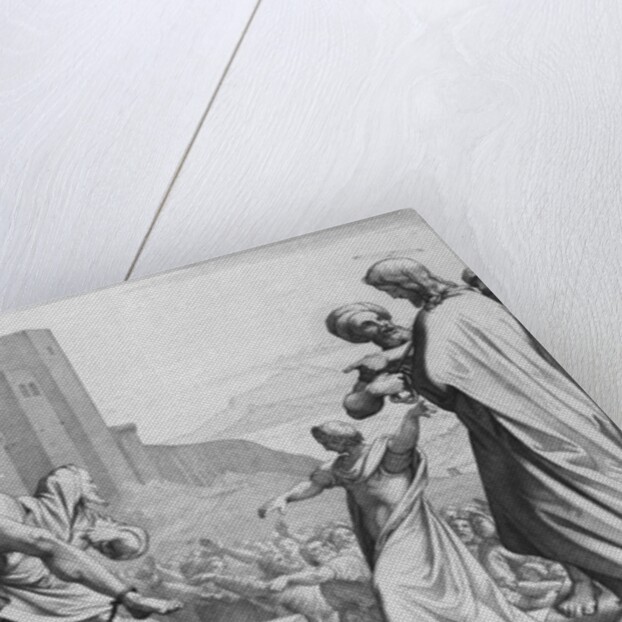 Print of the Crowd Choosing Between Barabbas and Jesus Christ by Anonymous