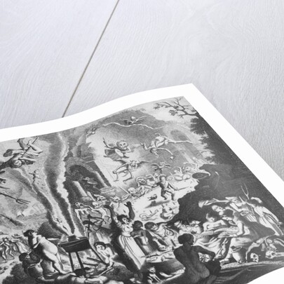 Engraving of a Witches' Sabbath by Anonymous