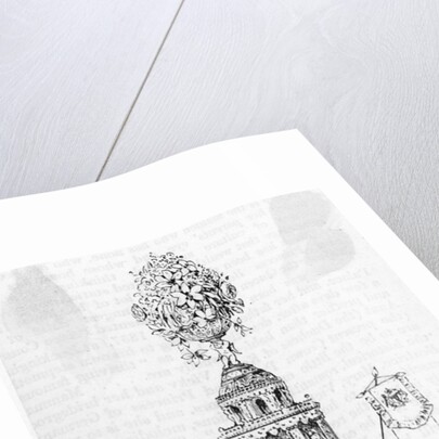 Drawing of Wedding Cake Print by Anonymous