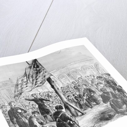 Raising American Flag on Fort Sumter by Anonymous