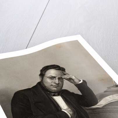 Early Italian Statesman Camillo Benso Cavour in Pensive Pose by Anonymous