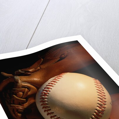 Baseball and a Pitcher's Mitt by Anonymous