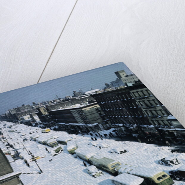 Snow Covered Street and Cars by Anonymous