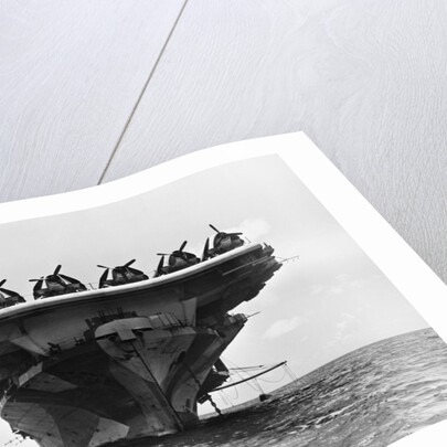 USS Hornet with Planes on Deck by Anonymous