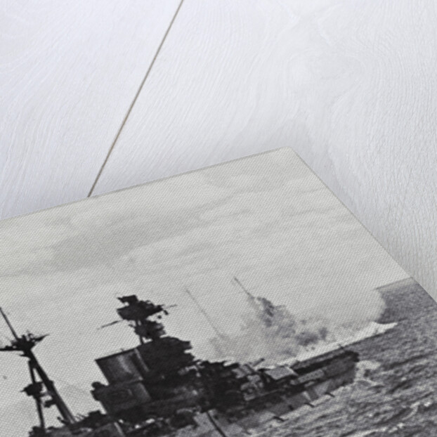 British Warship Barham at Sea by Anonymous
