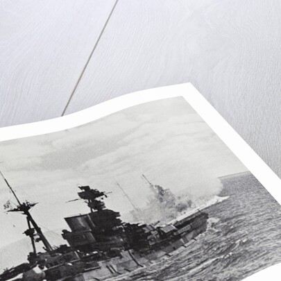 British Warship Barham at Sea by Anonymous