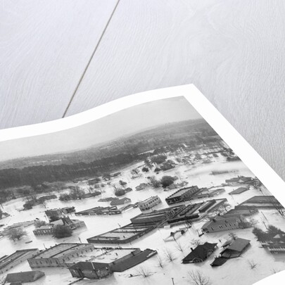 Flood Waters Covering Town by Anonymous