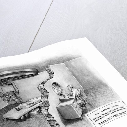 Illustration of Employee Using Cancer Treatment Machinery on Patient by Anonymous