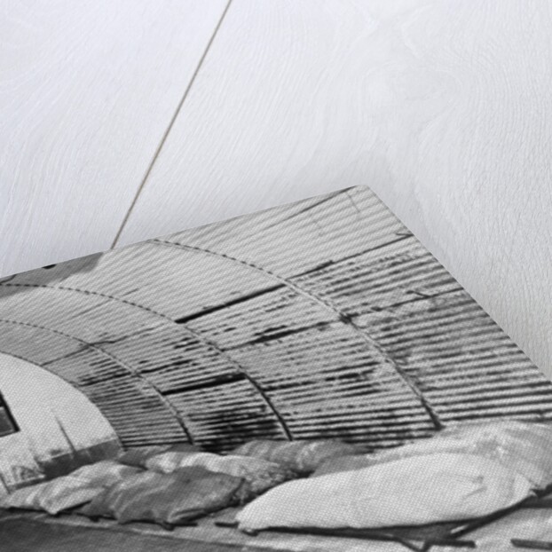 Interior View of a Sleeping Hut by Anonymous
