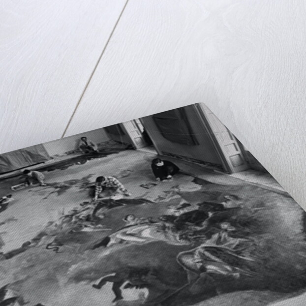 View of Restoration of Painting, Apotheosis of a Venetian Nobleman by Anonymous
