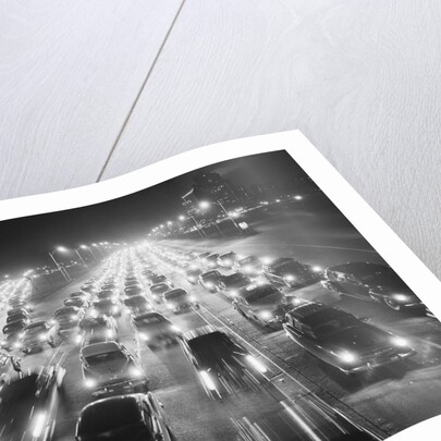 View of Traffic at Night by Anonymous