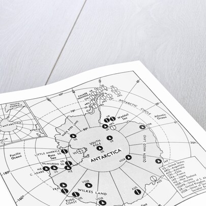 Map of Research Stations in Antarctica by Anonymous