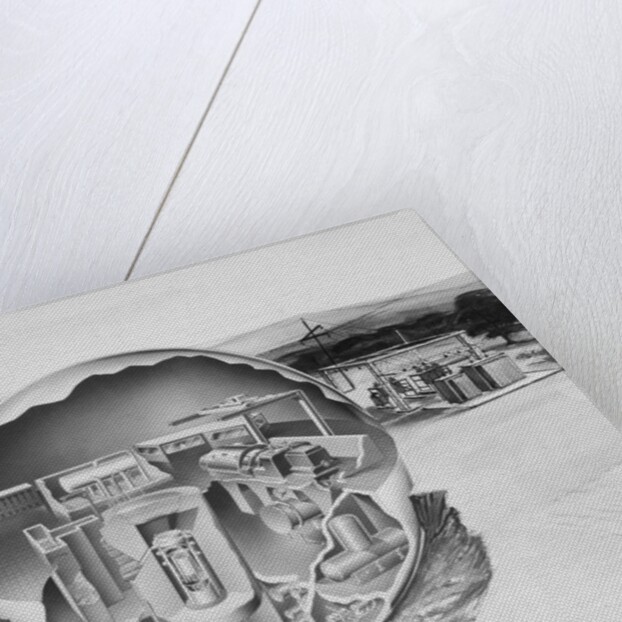 Drawing of an Atomic Power Plant by Anonymous
