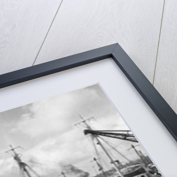 View of Ships Near Pier by Anonymous