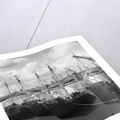 View of Ships Near Pier by Anonymous