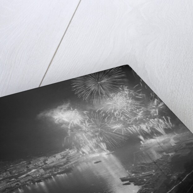Fireworks Bursting Over the Port of Monaco by Anonymous
