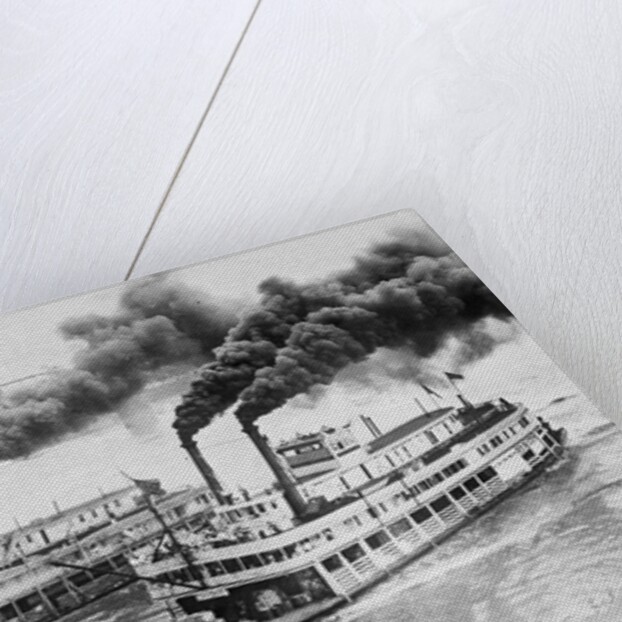 Aerial View of Steamboats Racing by Anonymous