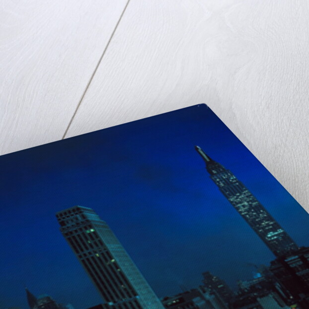 Skyscrapers of New York City at Night by Anonymous