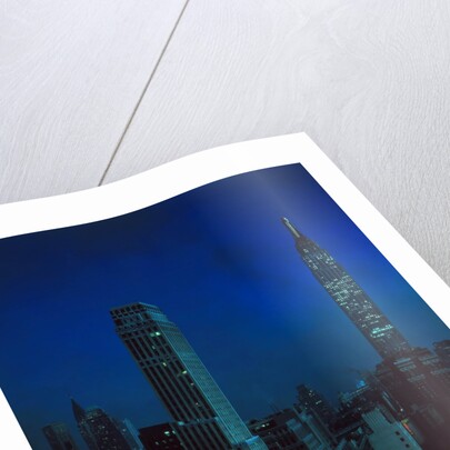 Skyscrapers of New York City at Night by Anonymous